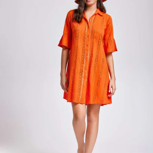 Abito camicia con manica a 3/4 ICONIQUE