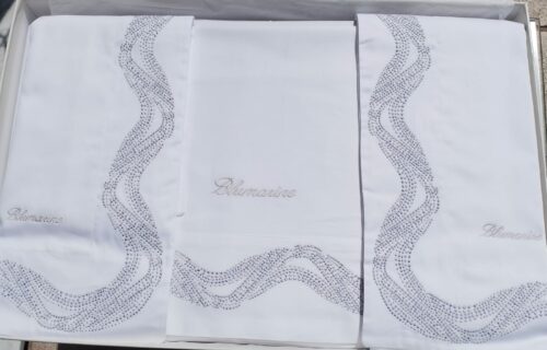 lenzuolo matrimoniale crystelle seppia blumarine