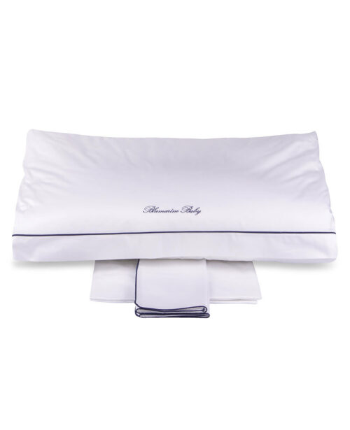 completo copripiumino culla o carrozzina baby blu blumarine blu