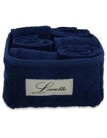 lavette 6pz con cestino in spugna ca d'oro navy