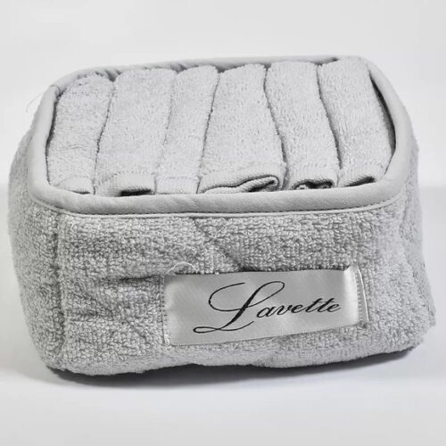 lavette 6pz con cestino in spugna ca d'oro perla, grigio