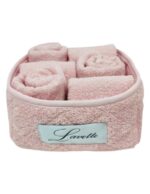 lavette 6pz con cestino in spugna ca d'oro rosa