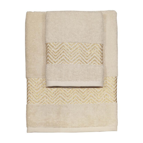 ca--d-oro-set-2-asciugamani-in-spugna-di-cotone---chevron-crema