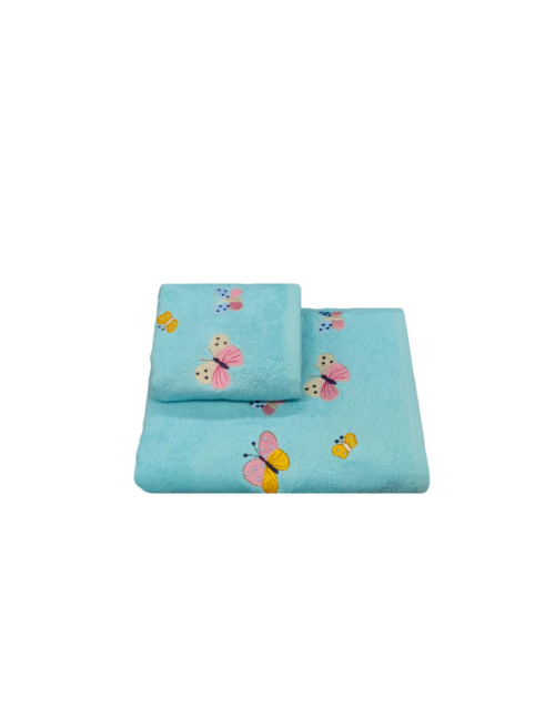 set-di-asciuagamani-papillon-cad'oro-turchese